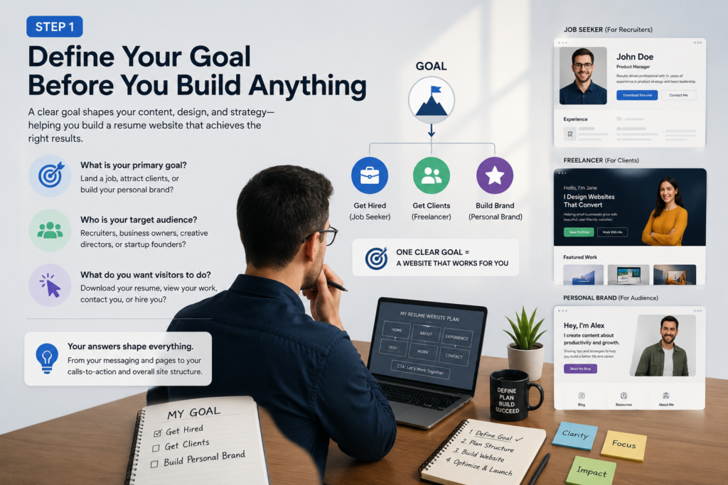 resume website step 1
