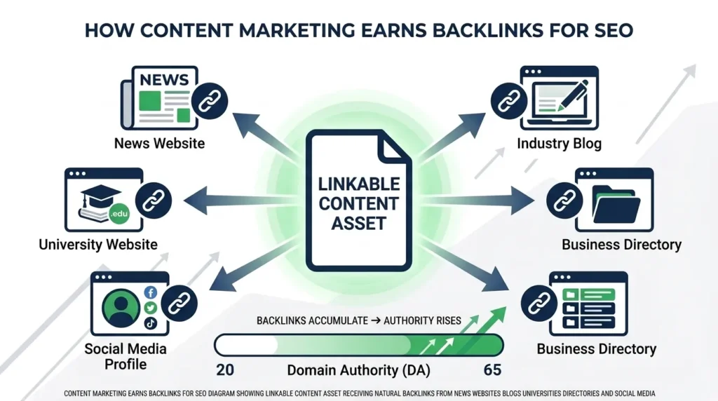 Content marketing earns backlinks for SEO