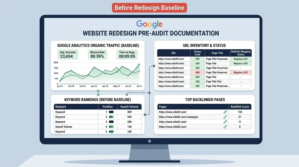 Website redesign pre-audit