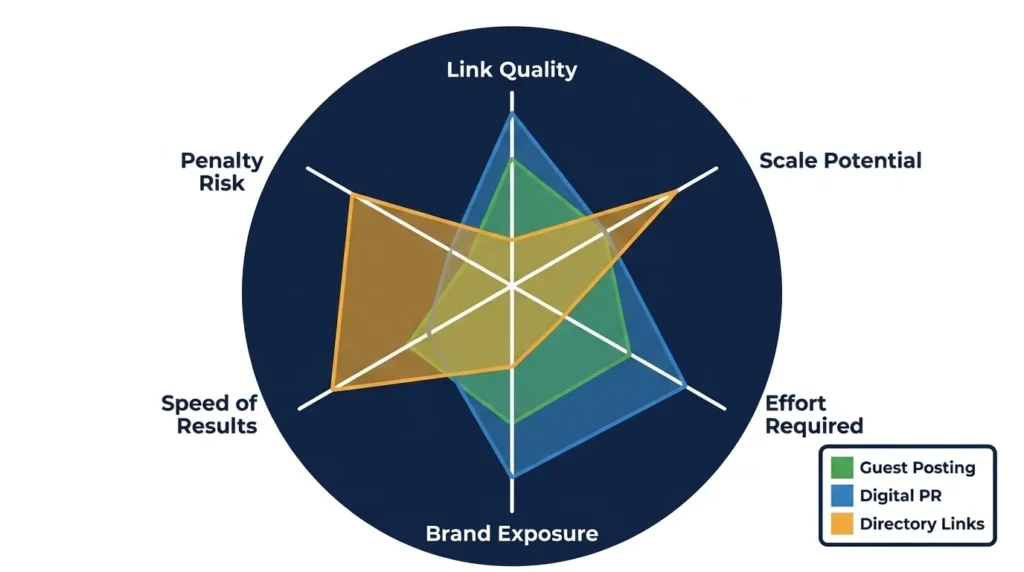 Link building strategy comparison
